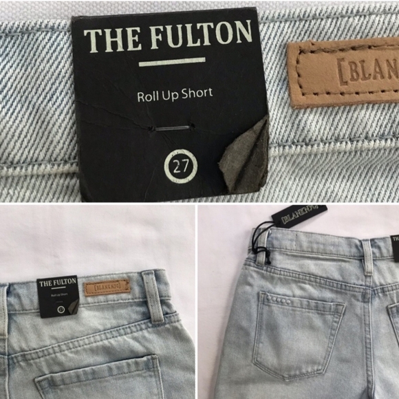 Blank NYC Fulton Roll Up Jean Shorts NWT Size 27 - Picture 6 of 6